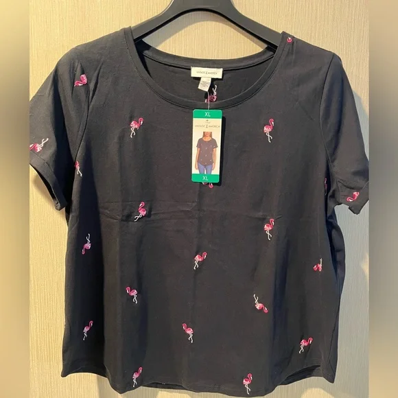 Vintage America Medium Weight Easy Fit Cotton Blend Embroidered Jersey Top - Picture 3 of 13